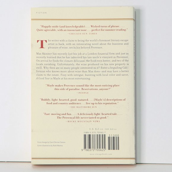 A Good Year a Novel Peter Mayle - National Bestseller - 287 Pages - Softcover - Picture 2 of 4
